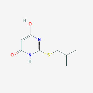 molecular formula C8H12N2O2S B5523832 2-[(2-Methylpropyl)sulfanyl]pyrimidine-4,6-diol 