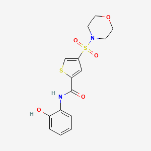 molecular formula C15H16N2O5S2 B5523839 N-(2-hydroxyphenyl)-4-(4-morpholinylsulfonyl)-2-thiophenecarboxamide 