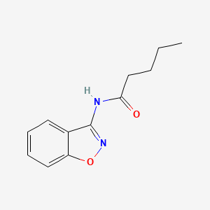 molecular formula C12H14N2O2 B5523845 N-(1,2-benzoxazol-3-yl)pentanamide 