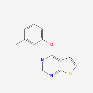 molecular formula C13H10N2OS B5523863 4-(3-methylphenoxy)thieno[2,3-d]pyrimidine 