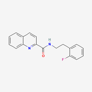 molecular formula C18H15FN2O B5523895 N-[2-(2-fluorophenyl)ethyl]quinoline-2-carboxamide 