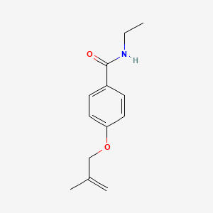 molecular formula C13H17NO2 B5523951 N-ethyl-4-[(2-methyl-2-propen-1-yl)oxy]benzamide 