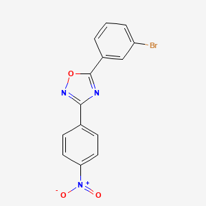 molecular formula C14H8BrN3O3 B5523983 5-(3-bromophenyl)-3-(4-nitrophenyl)-1,2,4-oxadiazole 