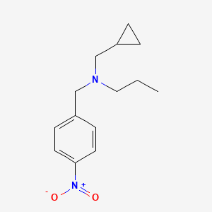 molecular formula C14H20N2O2 B5523999 N-(cyclopropylmethyl)-N-[(4-nitrophenyl)methyl]propan-1-amine 