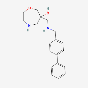 molecular formula C19H24N2O2 B5524020 6-{[(4-biphenylylmethyl)amino]methyl}-1,4-oxazepan-6-ol dihydrochloride 