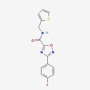 molecular formula C14H10FN3O2S B5524119 3-(4-FLUOROPHENYL)-N-[(THIOPHEN-2-YL)METHYL]-1,2,4-OXADIAZOLE-5-CARBOXAMIDE 