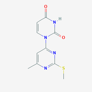 molecular formula C10H10N4O2S B5524146 6'-METHYL-2'-(METHYLSULFANYL)-3,4-DIHYDRO-2H-[1,4'-BIPYRIMIDINE]-2,4-DIONE 
