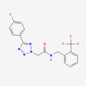 molecular formula C17H13F4N5O B5524153 2-[5-(4-fluorophenyl)tetrazol-2-yl]-N-[[2-(trifluoromethyl)phenyl]methyl]acetamide 