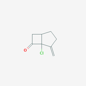 molecular formula C8H9ClO B055242 5-Chloro-4-methylidenebicyclo[3.2.0]heptan-6-one CAS No. 124809-40-1