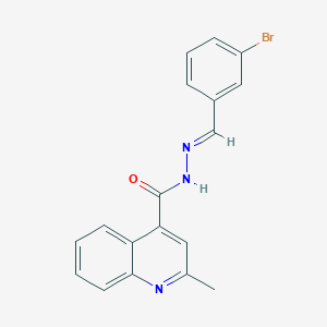 molecular formula C18H14BrN3O B5524204 N'-[(E)-(3-bromophenyl)methylidene]-2-methylquinoline-4-carbohydrazide 