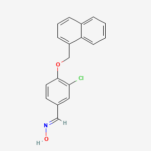 molecular formula C18H14ClNO2 B5524273 (NE)-N-[[3-chloro-4-(naphthalen-1-ylmethoxy)phenyl]methylidene]hydroxylamine 