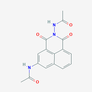 molecular formula C16H13N3O4 B5524288 N-(2-acetamido-1,3-dioxobenzo[de]isoquinolin-5-yl)acetamide 