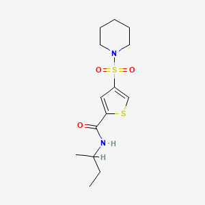 molecular formula C14H22N2O3S2 B5524320 N-butan-2-yl-4-piperidin-1-ylsulfonylthiophene-2-carboxamide 