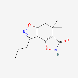 molecular formula C13H16N2O3 B5524338 4,4-dimethyl-8-propyl-5H-[1,2]oxazolo[5,4-g][1,2]benzoxazol-3-one 
