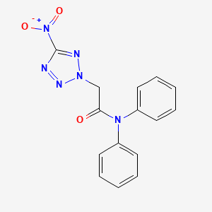 molecular formula C15H12N6O3 B5524399 2-(5-NITRO-2H-1,2,3,4-TETRAZOL-2-YL)-N,N-DIPHENYLACETAMIDE 