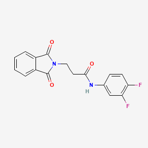 molecular formula C17H12F2N2O3 B5524405 N-(3,4-difluorophenyl)-3-(1,3-dioxoisoindol-2-yl)propanamide 