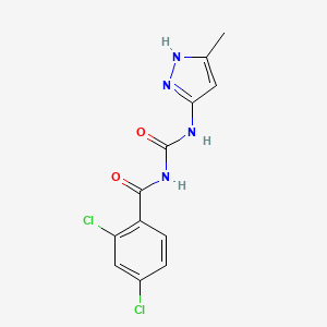 molecular formula C12H10Cl2N4O2 B5524412 1-(2,4-Dichlorobenzoyl)-3-(5-methyl-1H-pyrazol-3-yl)urea 
