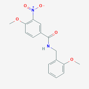molecular formula C16H16N2O5 B5524416 4-methoxy-N-[(2-methoxyphenyl)methyl]-3-nitrobenzamide 