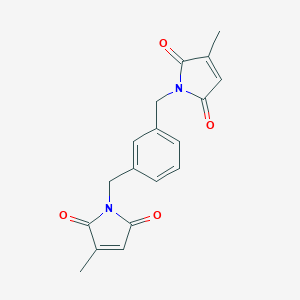 molecular formula C18H16N2O4 B055246 1H-Pyrrole-2,5-dione, 1,1'-[1,3-phenylenebis(methylene)]bis[3-methyl- CAS No. 119462-56-5