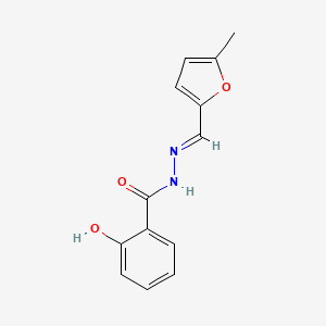 molecular formula C13H12N2O3 B5524766 2-hydroxy-N'-[(E)-(5-methylfuran-2-yl)methylidene]benzohydrazide 