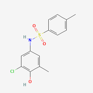 molecular formula C14H14ClNO3S B5524842 N-(3-CHLORO-4-HYDROXY-5-METHYLPHENYL)-4-METHYLBENZENE-1-SULFONAMIDE 