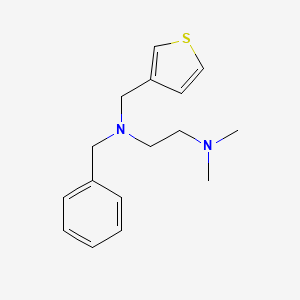 molecular formula C16H22N2S B5524866 N'-benzyl-N,N-dimethyl-N'-(thiophen-3-ylmethyl)ethane-1,2-diamine 
