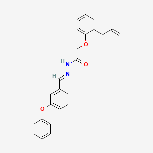 molecular formula C24H22N2O3 B5524886 N'-[(E)-(3-phenoxyphenyl)methylidene]-2-[2-(prop-2-en-1-yl)phenoxy]acetohydrazide 