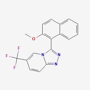 molecular formula C18H12F3N3O B5524916 3-(2-Methoxynaphthalen-1-yl)-6-(trifluoromethyl)-[1,2,4]triazolo[4,3-a]pyridine 