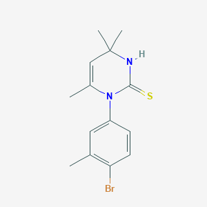 molecular formula C14H17BrN2S B5524966 1-(4-BROMO-3-METHYLPHENYL)-4,4,6-TRIMETHYL-1,2,3,4-TETRAHYDROPYRIMIDINE-2-THIONE 
