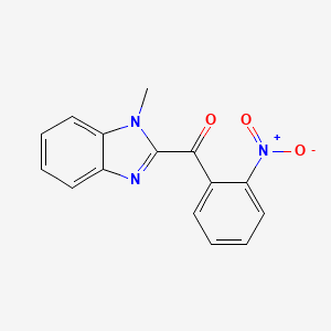 molecular formula C15H11N3O3 B5524983 (1-Methylbenzimidazol-2-yl)-(2-nitrophenyl)methanone 