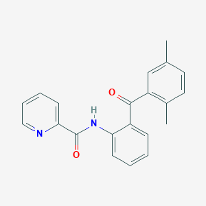 molecular formula C21H18N2O2 B5525059 N-[2-(2,5-dimethylbenzoyl)phenyl]pyridine-2-carboxamide CAS No. 5325-21-3