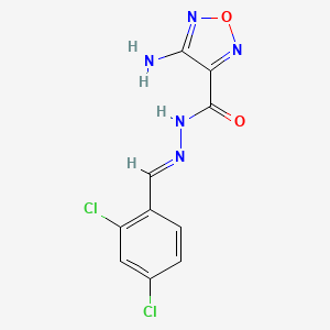molecular formula C10H7Cl2N5O2 B5525105 4-Amino-N'-[(E)-(2,4-dichlorophenyl)methylidene]-1,2,5-oxadiazole-3-carbohydrazide 