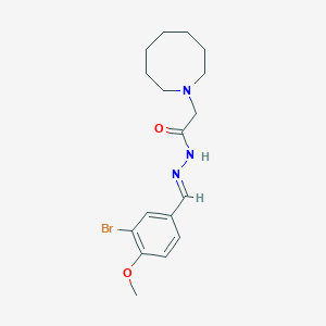 molecular formula C17H24BrN3O2 B5525128 2-(azocan-1-yl)-N-[(E)-(3-bromo-4-methoxyphenyl)methylideneamino]acetamide 