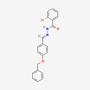 molecular formula C21H17BrN2O2 B5525145 N'-[(E)-[4-(BENZYLOXY)PHENYL]METHYLIDENE]-2-BROMOBENZOHYDRAZIDE 