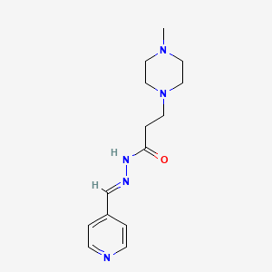 molecular formula C14H21N5O B5525303 3-(4-methylpiperazin-1-yl)-N-[(E)-pyridin-4-ylmethylideneamino]propanamide 