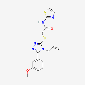 molecular formula C17H17N5O2S2 B5525364 2-{[5-(3-methoxyphenyl)-4-(prop-2-en-1-yl)-4H-1,2,4-triazol-3-yl]sulfanyl}-N-(1,3-thiazol-2-yl)acetamide 