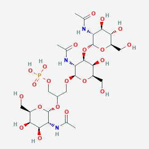molecular formula C27H48N3O21P B055254 Capsular polysaccharide type 6, actinobacillus pleuropneumoniae CAS No. 119903-55-8