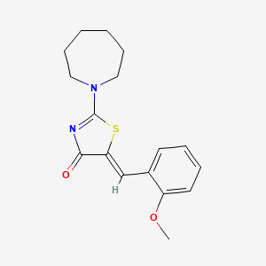 molecular formula C17H20N2O2S B5525403 (5Z)-2-(azepan-1-yl)-5-(2-methoxybenzylidene)-1,3-thiazol-4(5H)-one 