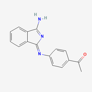 molecular formula C16H13N3O B5525404 1-[4-[(3-Aminoisoindol-1-ylidene)amino]phenyl]ethanone CAS No. 469880-57-7