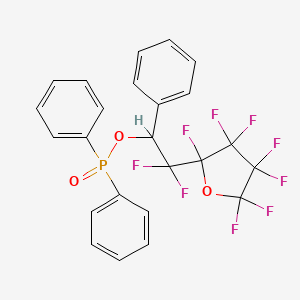 molecular formula C24H16F9O3P B5525479 2-(2-Diphenylphosphoryloxy-1,1-difluoro-2-phenylethyl)-2,3,3,4,4,5,5-heptafluorooxolane 