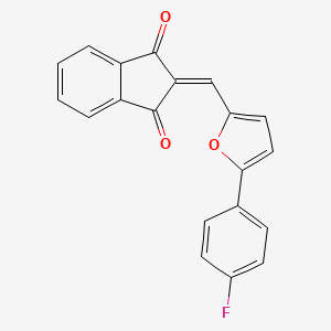 molecular formula C20H11FO3 B5525522 2-{[5-(4-FLUOROPHENYL)FURAN-2-YL]METHYLIDENE}-2,3-DIHYDRO-1H-INDENE-1,3-DIONE 