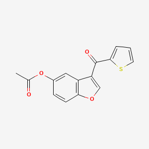 molecular formula C15H10O4S B5525540 3-(THIOPHENE-2-CARBONYL)-1-BENZOFURAN-5-YL ACETATE 