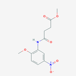 molecular formula C12H14N2O6 B5525764 Methyl 4-(2-methoxy-5-nitroanilino)-4-oxobutanoate 