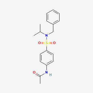 molecular formula C18H22N2O3S B5525819 N-{4-[BENZYL(ISOPROPYL)SULFAMOYL]PHENYL}ACETAMIDE CAS No. 330468-76-3