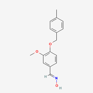 molecular formula C16H17NO3 B5525820 (NE)-N-[[3-methoxy-4-[(4-methylphenyl)methoxy]phenyl]methylidene]hydroxylamine 