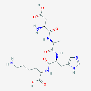 molecular formula C19H31N7O7 B055259 H-Asp-ala-his-lys-OH CAS No. 111543-77-2