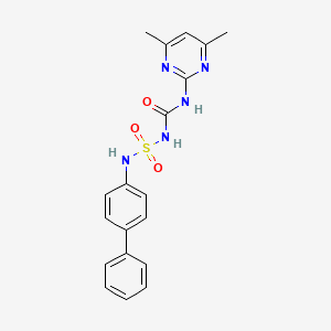 molecular formula C19H19N5O3S B5525963 1-(4,6-Dimethylpyrimidin-2-yl)-3-[(4-phenylphenyl)sulfamoyl]urea 