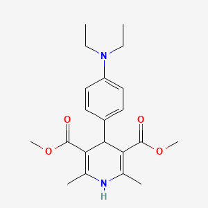 molecular formula C21H28N2O4 B5526009 3,5-Dimethyl 4-[4-(diethylamino)phenyl]-2,6-dimethyl-1,4-dihydropyridine-3,5-dicarboxylate 