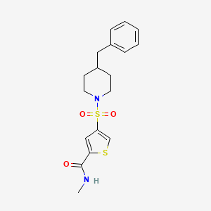 molecular formula C18H22N2O3S2 B5526055 4-(4-benzylpiperidin-1-yl)sulfonyl-N-methylthiophene-2-carboxamide 