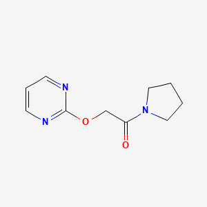 molecular formula C10H13N3O2 B5526102 2-(Pyrimidin-2-yloxy)-1-(pyrrolidin-1-yl)ethanone 